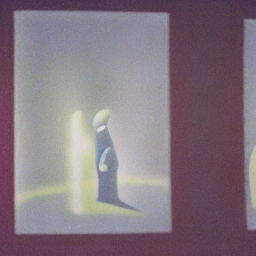 Prompt: film still of Alien painting by Georges Seurat