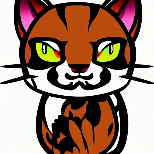 Image similar to Evil emperor kitten, sticker, highly detailed, colorful, illustration, smooth and clean vector curves, no jagged lines, vector art, smooth