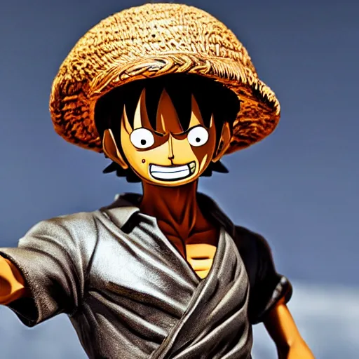 Image similar to Luffy as a Statue, epic detail, anime, sharp focus,