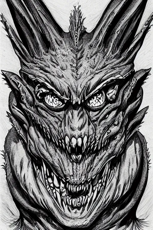 Image similar to goblin, symmetrical, highly detailed, digital art, sharp focus, trending on art station, kentaro miura manga art style