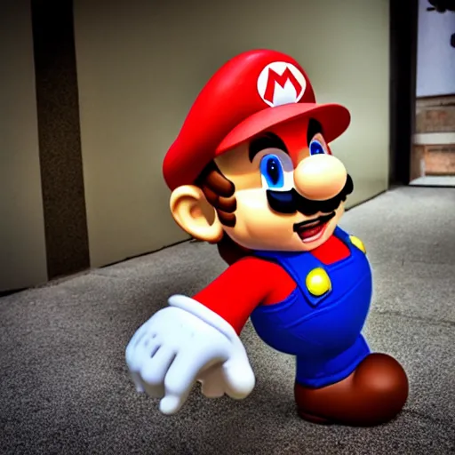 Prompt: mario in real life, photography