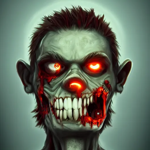 Image similar to angry horrible zombie portrait, grimdark game icon, stylized digital illustration, radiating a glowing aura, global illumination, ray tracing, hdr, fanart arstation by ian pesty and katarzyna bek - chmiel