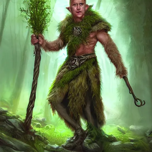 Image similar to angry elf druid in forest, dnd character, portrait, matte fantasy painting, deviantart artstation, by jason felix by steve argyle by tyler jacobson