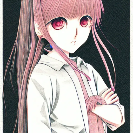Prompt: young girl by ryoko yamagishi, detailed, manga, illustration