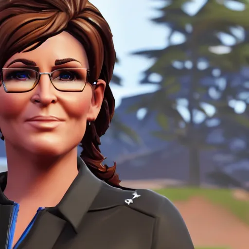 Image similar to a detailed portrait of sarah palin in fortnite, unreal engine 5 rendered, incredibly highly detailed and realistic, 8 k, sharp focus, studio quality