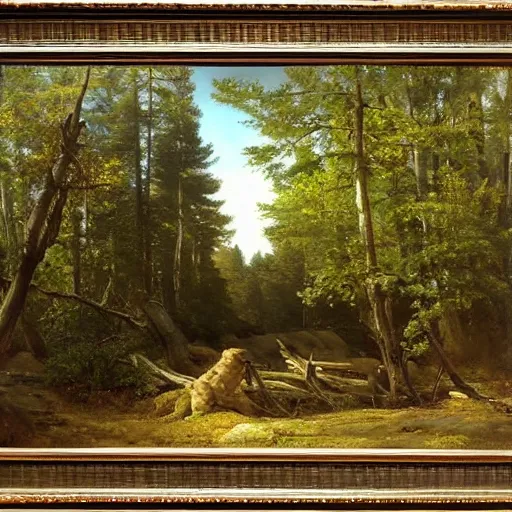 Image similar to by ivan shishkin and asher brown durand