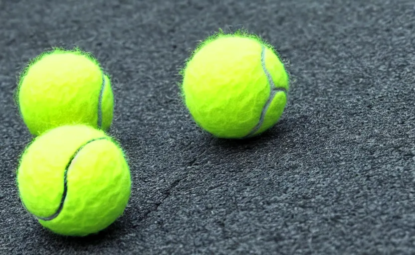 Prompt: tennis ball monsters, highly detailed, extremely high quality, hd, 4 k, 8 k, professional photographer, 4 0 mp, lifelike, top - rated, award winning, cinematic, realistic, detailed lighting, detailed shadows, sharp, no blur, edited, corrected, trending