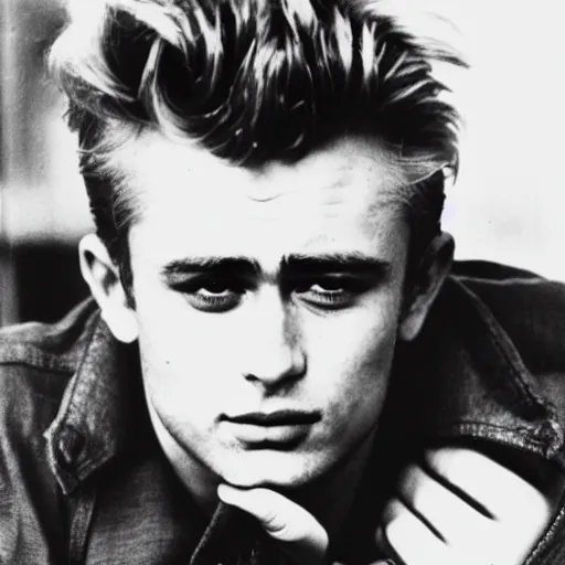 Image similar to james dean photographed by larry clark