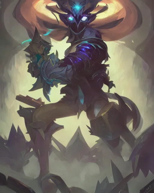 Image similar to '' Portrait of Veigar character, league of legends, LOL, fantasy, d&d, digital painting, artstation, concept art, sharp focus, illustration, art by greg rutkowski and alphonse mucha ''