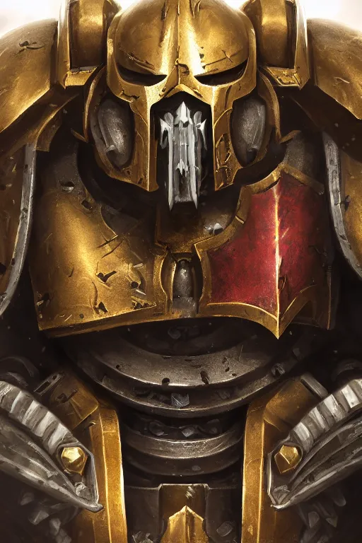 Image similar to armor portrait heros warhammer 4 0 k horus heresy fanart - the primarchs emperor by johannes helgeson animated with vfx concept artist & illustrator global illumination ray tracing hdr fanart arstation zbrush central hardmesh 8 k octane renderer comics stylized