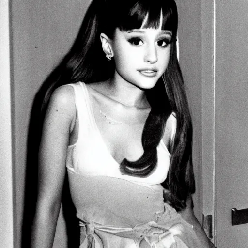 Prompt: ariana grande in 1 9 7 0 s