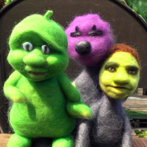 Image similar to shrek needle felted + needle felting art