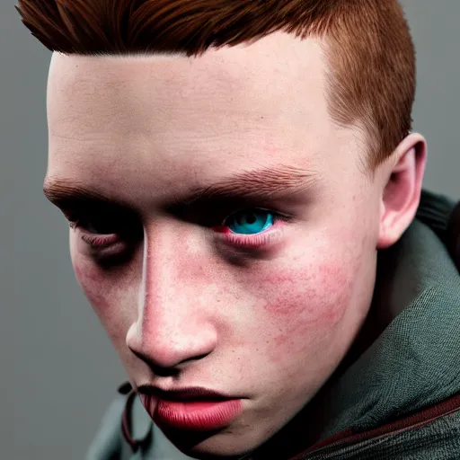 Prompt: still photo of william butcher the boys, highly detailed, photorealistic portrait, bright studio setting, studio lighting, crisp quality and light reflections, unreal engine 5 quality render
