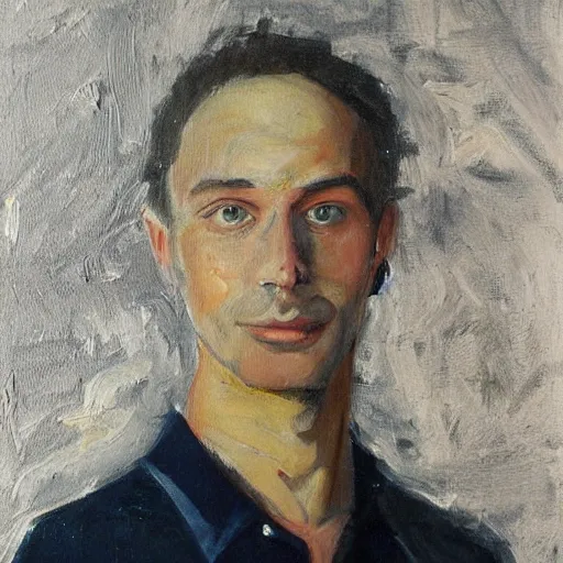 Image similar to Zach Galianifakis painting by Thomas-Montacellinio