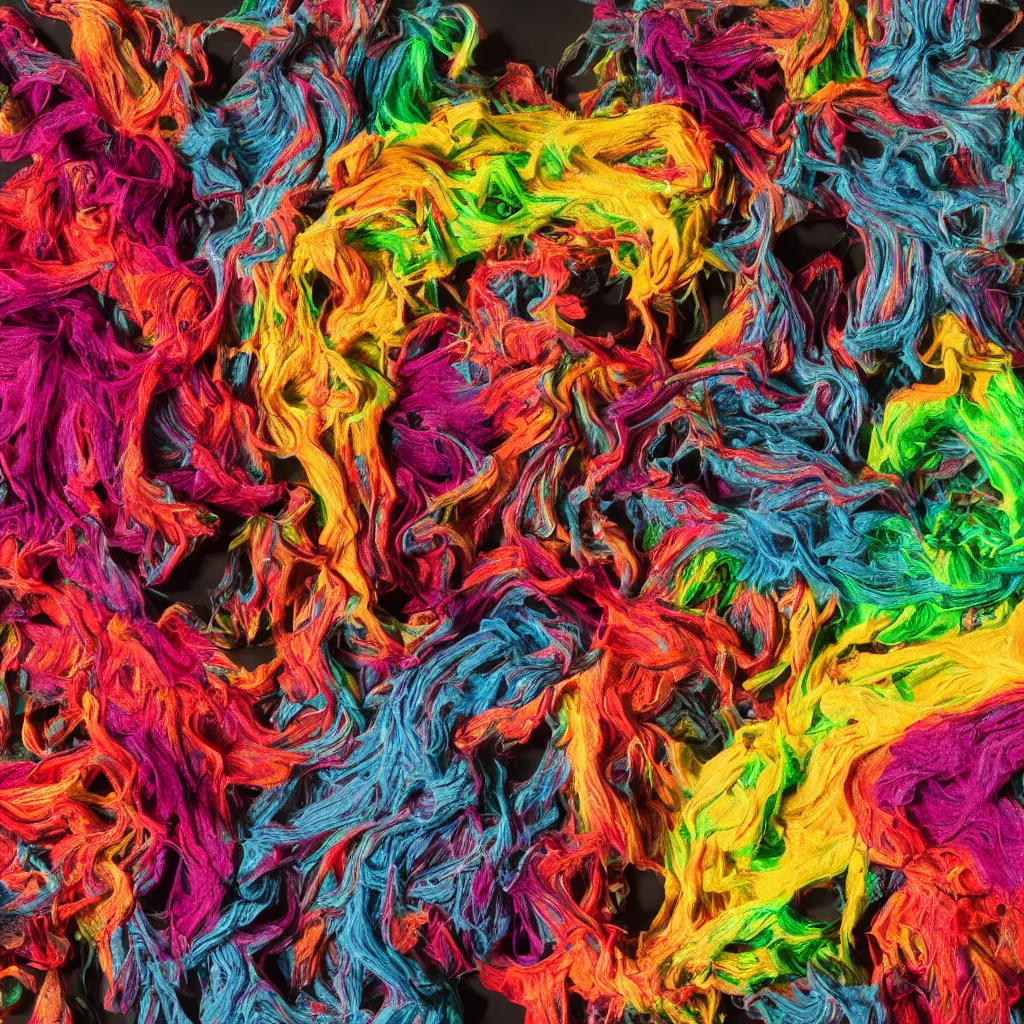 Image similar to painful pleasures by lynda benglis, octane render, colorful, 4 k, 8 k