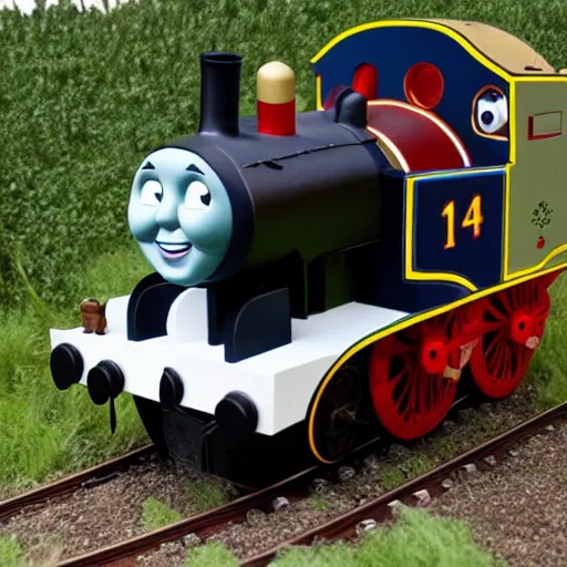 Image similar to thomas the tank engine edkt straight to hell