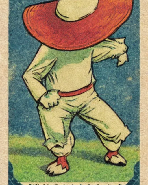 Image similar to a pokemon card from the 1 9 1 0 s