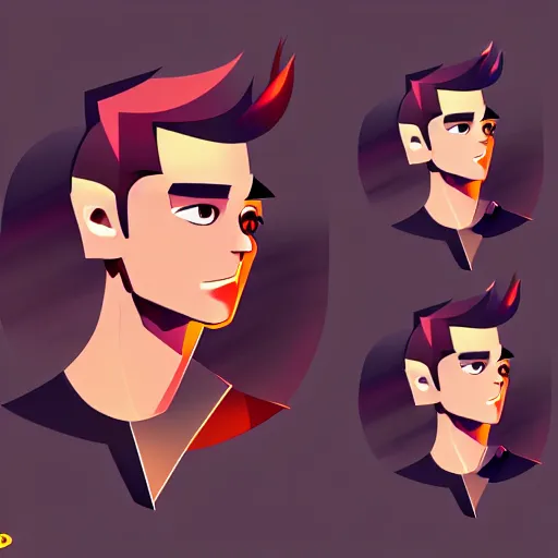 Image similar to 2 d character design, male singer, vector art, digital art, portrait, 4 k, 8 k, sharp focus, smooth, illustration, concept art, music artist