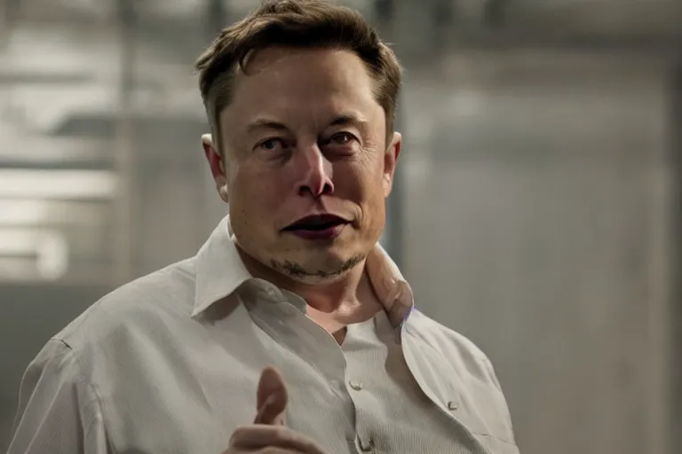 Prompt: Elon Musk creating Delores in the Westworld tv show