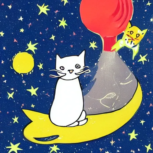 Prompt: cat astronout