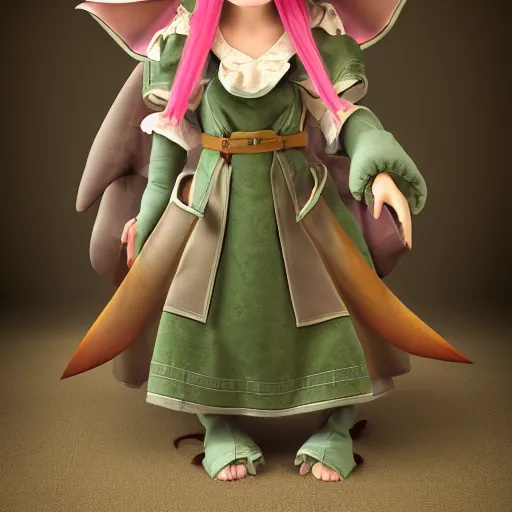 Prompt: cute fumo plush elven apothecary who is an expert at brewing poisons, potionmaster, rpg npc villager, vray caustics
