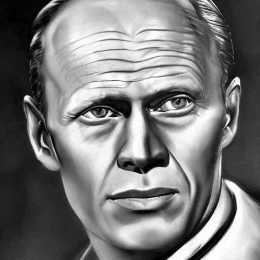 Prompt: realistic portrait of richard widmark