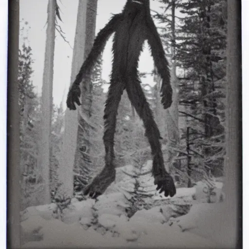 Image similar to actual picture of Bigfoot Polaroid