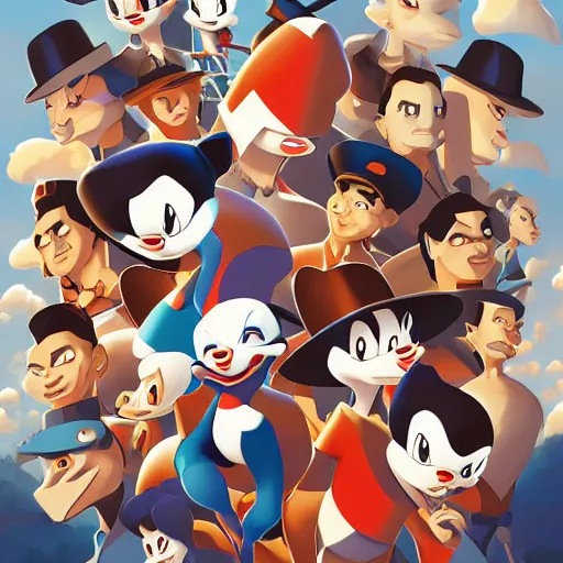 Image similar to face icon stylized minimalist animaniacs, loftis, cory behance hd by jesper ejsing, by rhads, makoto shinkai and lois van baarle, ilya kuvshinov, rossdraws global illumination