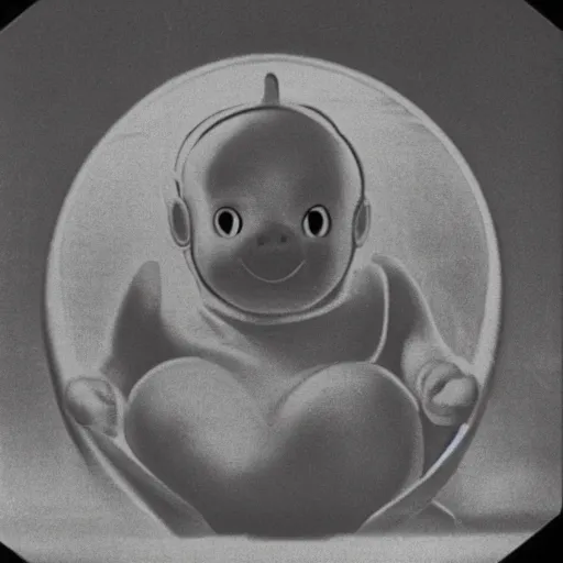 Image similar to embryology fetus development of a teletubbie