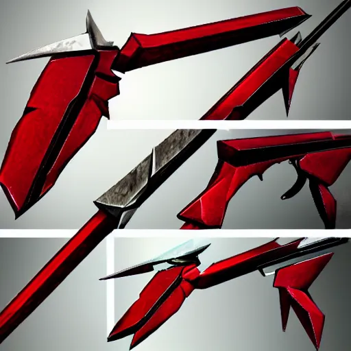 Image similar to final fantasy 7 hyper realistic ruby weapons, highly detailed.