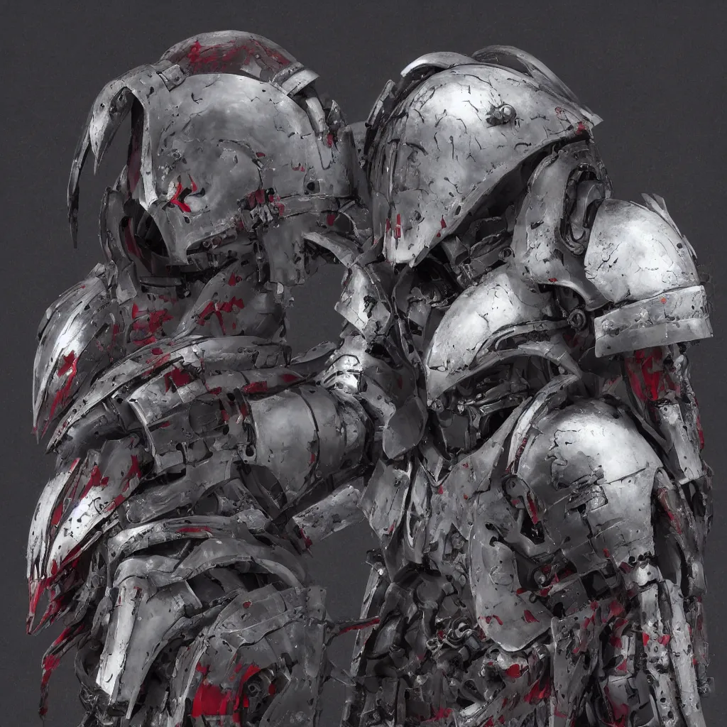 Image similar to grimdark tsutomu nihei medieval mecha helmet, unreal engine, 8 k, ultra realistic, ultra detail