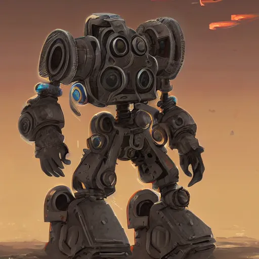 Image similar to sythe mech game artwork stonemaier