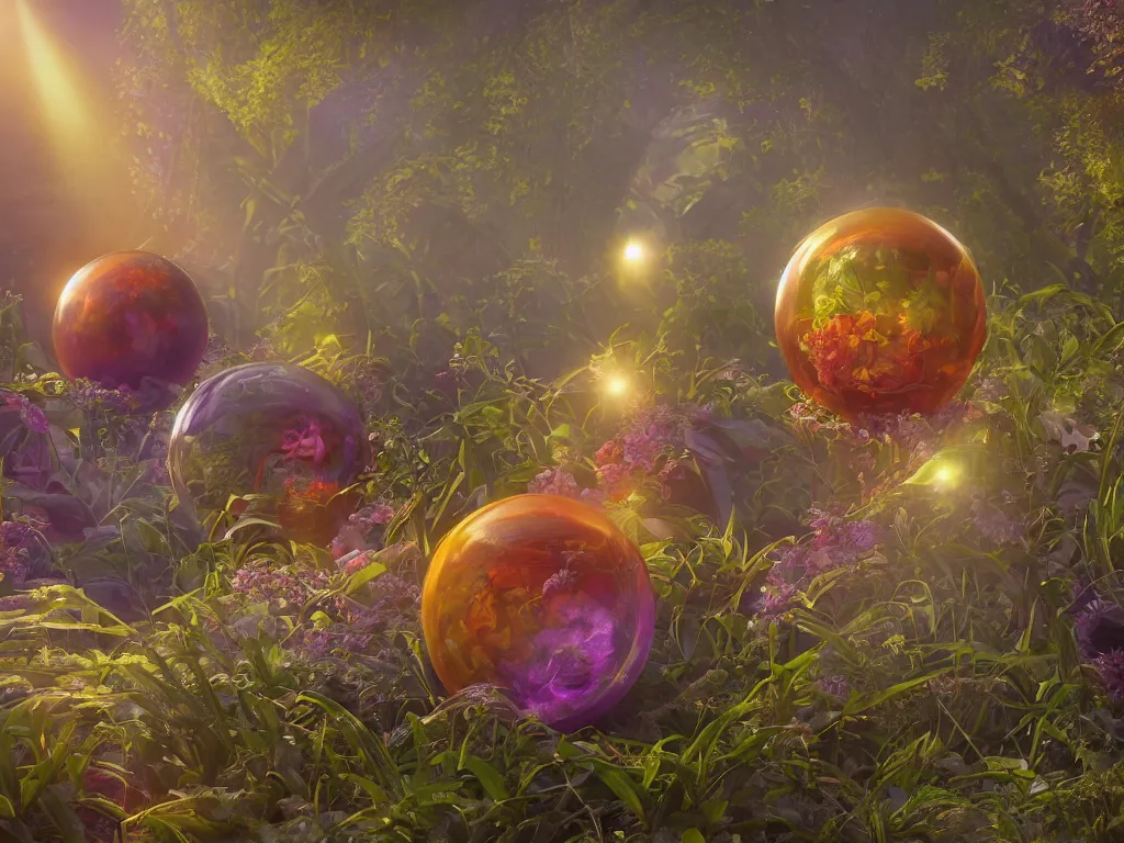 Image similar to the orb of time, sunlight study, art nouveau, by rachel ruysch and ( ( ( ( lisa frank ) ) ) ), 8 k, sharp focus, octane render, ( ( ( ( kauai ) ) ) )