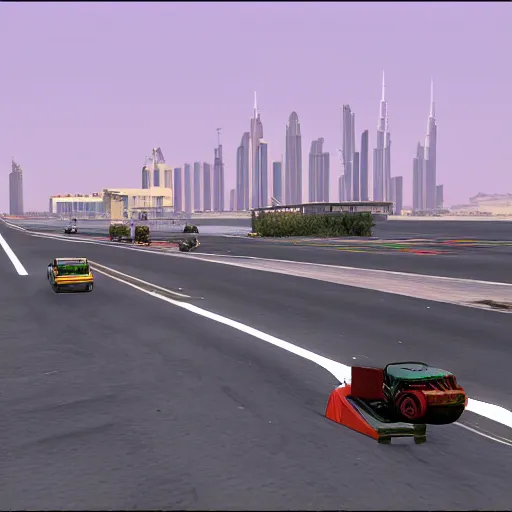 Prompt: gta : dubai, pallet color