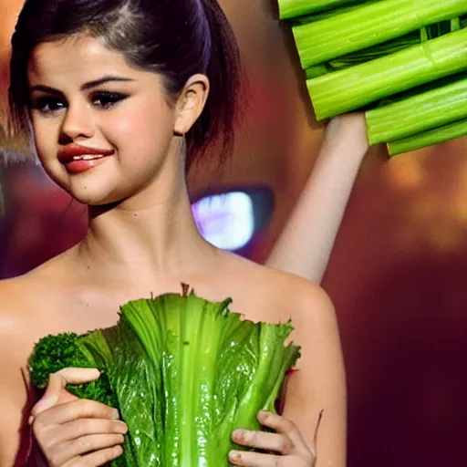 Image similar to selena gomez as celery