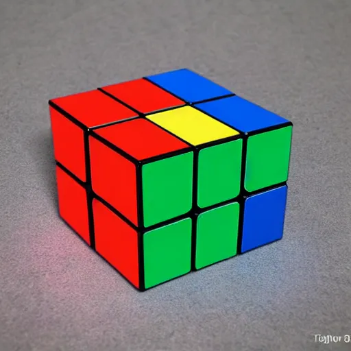 Prompt: a rubix cube made of lightning