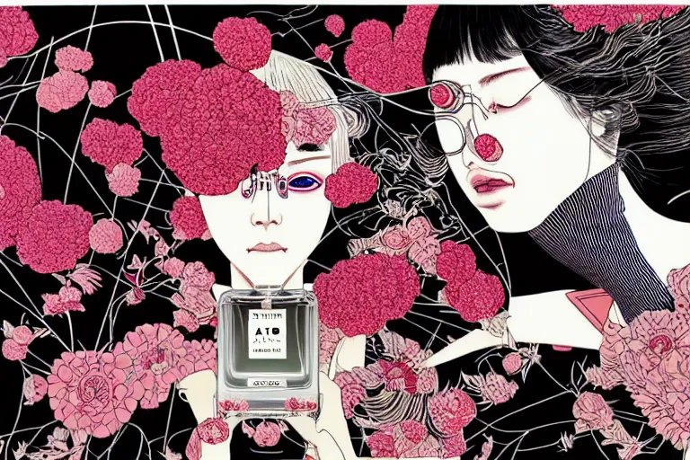 Image similar to fragrance advertising campaign by katsuhiro otomo, highly detailed, high contrast, intricate