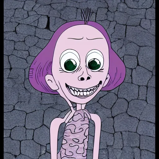 Prompt: coralline in the style of junji ito