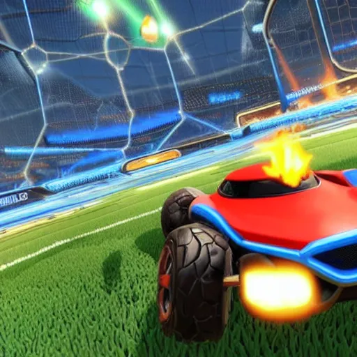 Image similar to rocket league designed for old people with bad eyesight.