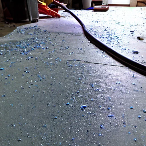 Image similar to oops! i spilled some antimatter onto the floor of my garage.