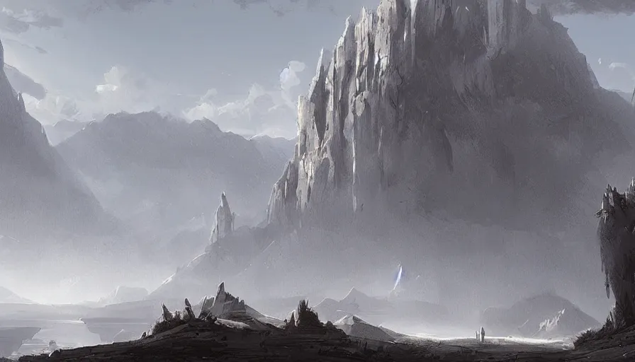 Image similar to concept art by raphael lacoste, landscape, ilustration