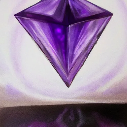 Image similar to Amethyst crystal shard radiating an evil dark glowing aura 🎨🖌️