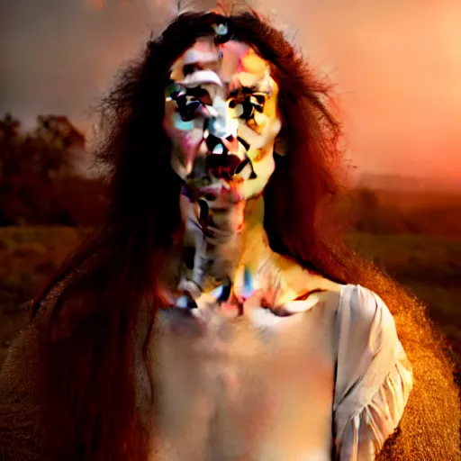 Image similar to photographic portrait of a stunningly beautiful gothic secessionist movement female in soft dreamy light at sunset, contemporary fashion shoot, by edward robert hughes, annie leibovitz and steve mccurry, david lazar, jimmy nelsson, breathtaking, 8 k resolution, extremely detailed, beautiful, establishing shot, artistic, hyperrealistic, beautiful face, octane render