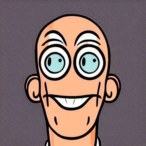 Image similar to handsome squidward as man, big smile, strong chin, handsome, pop art style