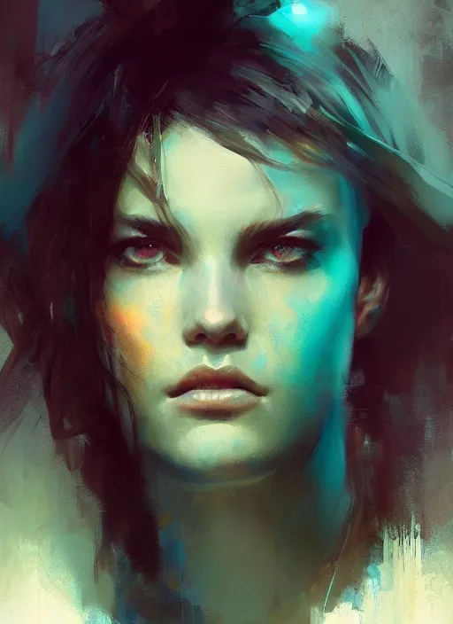 Prompt: beautiful female face, turqoise hair, by jeremy mann, by greg rutkowski, by noah bradley, digital painting