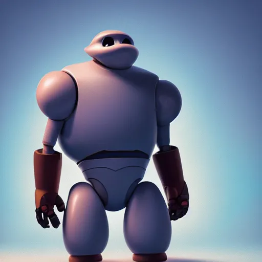 Prompt: full body portrait of a fat robot painting canvas, high detail, beautiful light, depth of field, sharp focus, clean design, 4 k, pixar, colorful, octane render