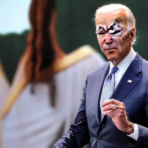 Image similar to Joe Biden in women's clothes