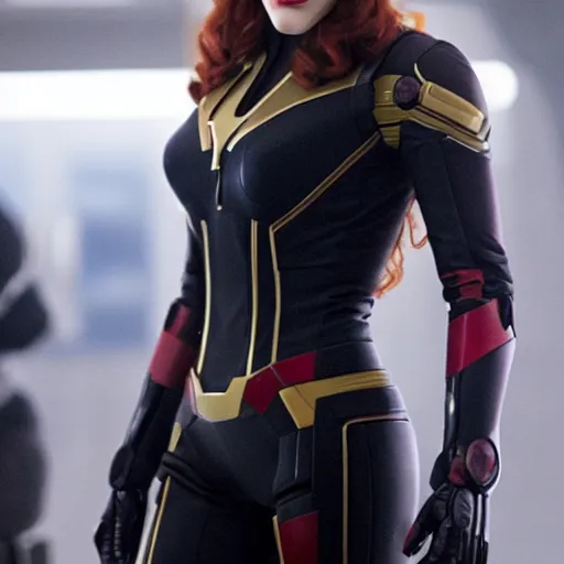 Image similar to a still of kat dennings as black widow in iron man 2 ( 2 0 1 0 )