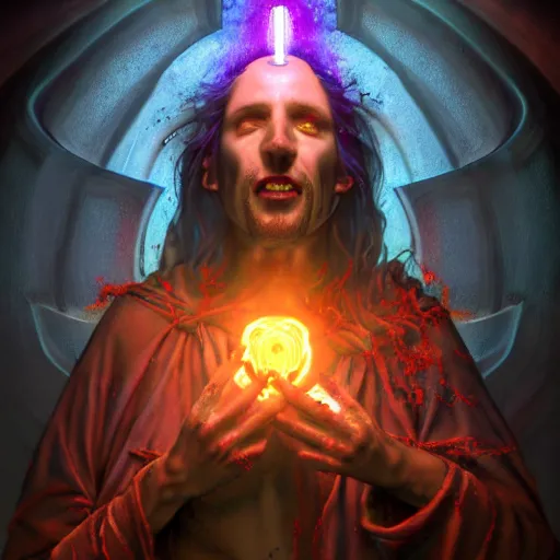 A necromancer pulsing with necrotic energy, Art by Joe | Stable ...