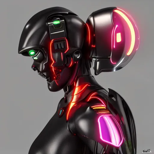 Image similar to synthwave cyborg wasp, detailed face, sharp focus, synthwave art, aesthetic, octane render, raw, cinematic